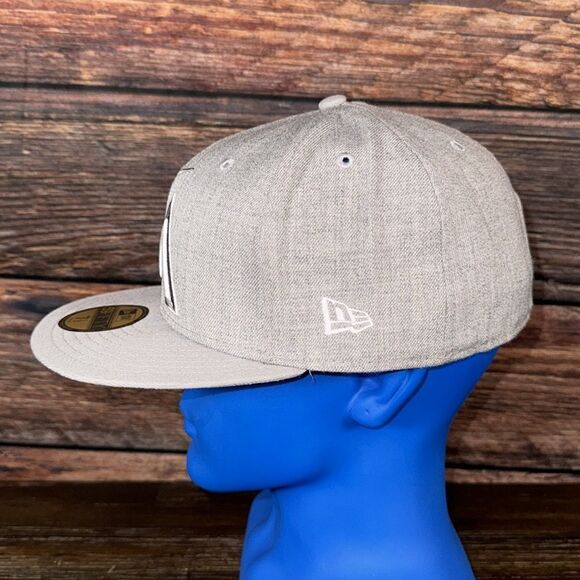 New Era 59Fifty Florida Marlins Heather Grey Fitted sz7.5 - Picture 2 of 7
